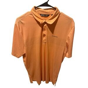 TravisMathew Mesa Central Men’s Short Sleeve Golf Polo Shirt – Peach – Sz L